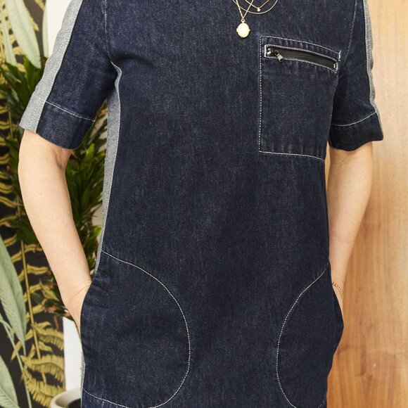 EUC $990 Marni Two Tone Denim Shift IT 36 US 0 - Picture 14 of 15